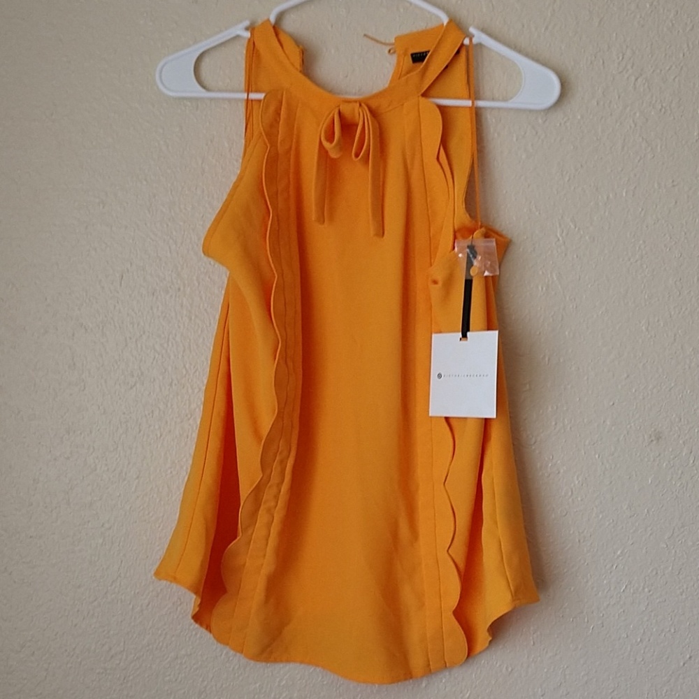 Victoria Beckham for Target Mustard Scallop Tank